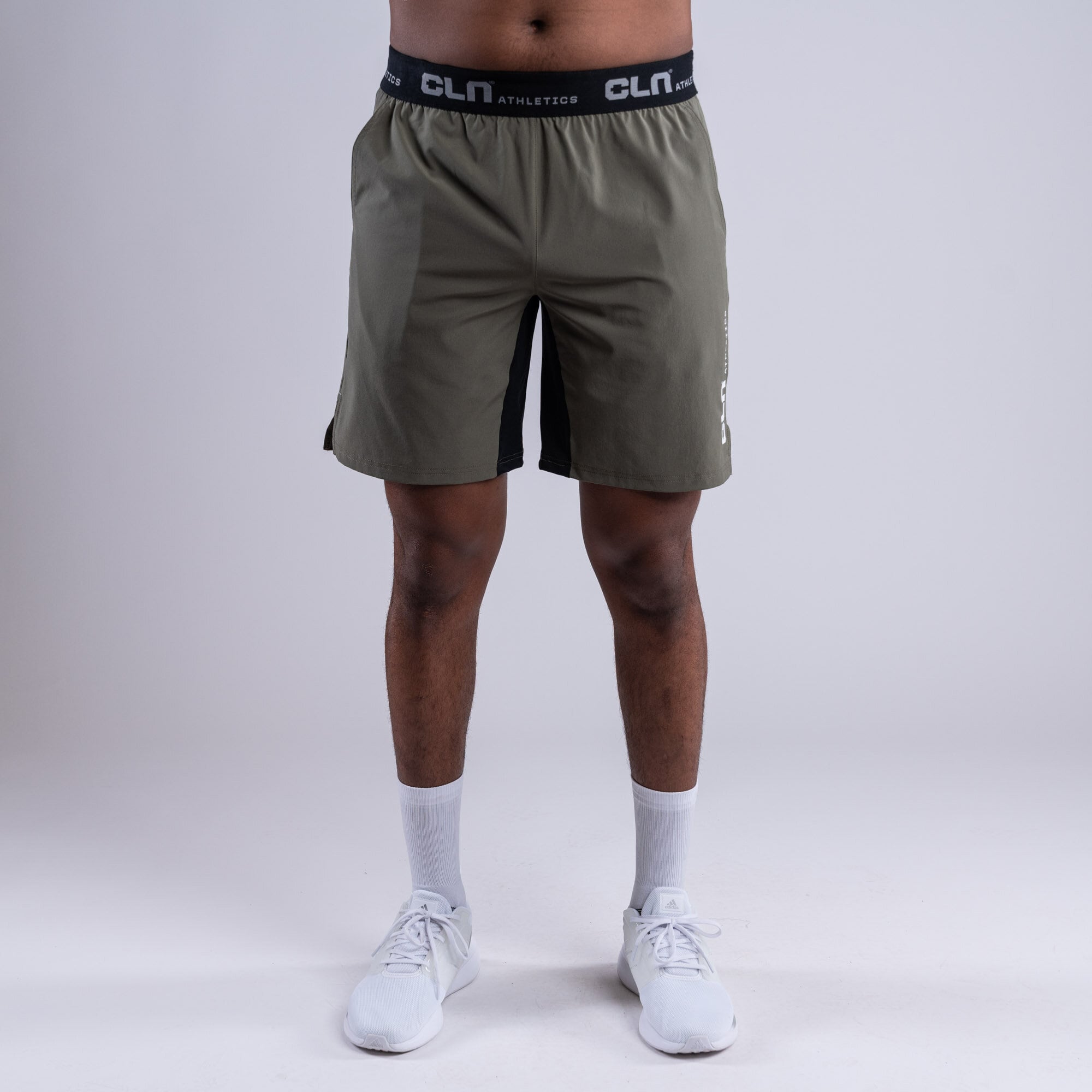 Dino stretch shorts Dusty olive
