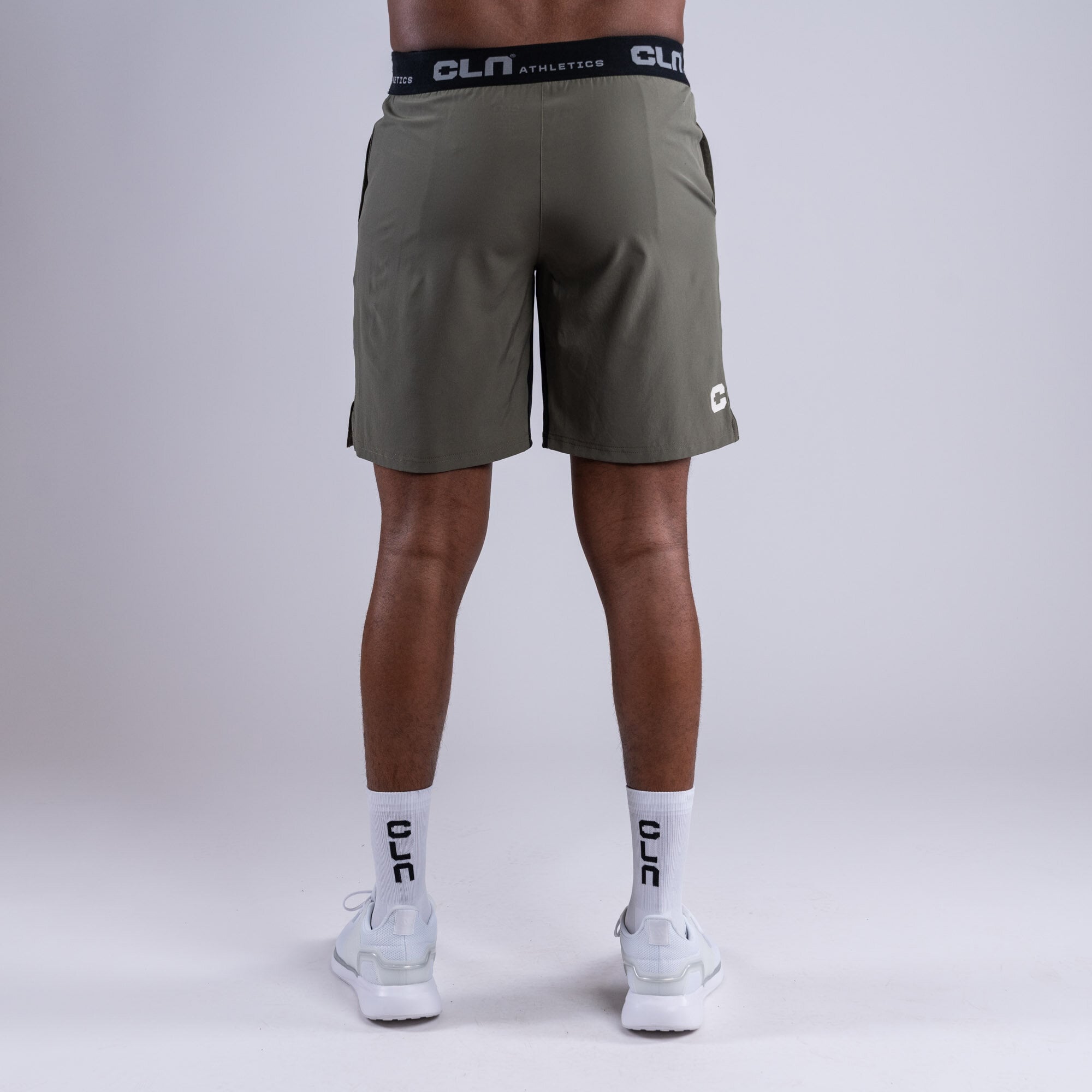 Dino stretch shorts Dusty olive