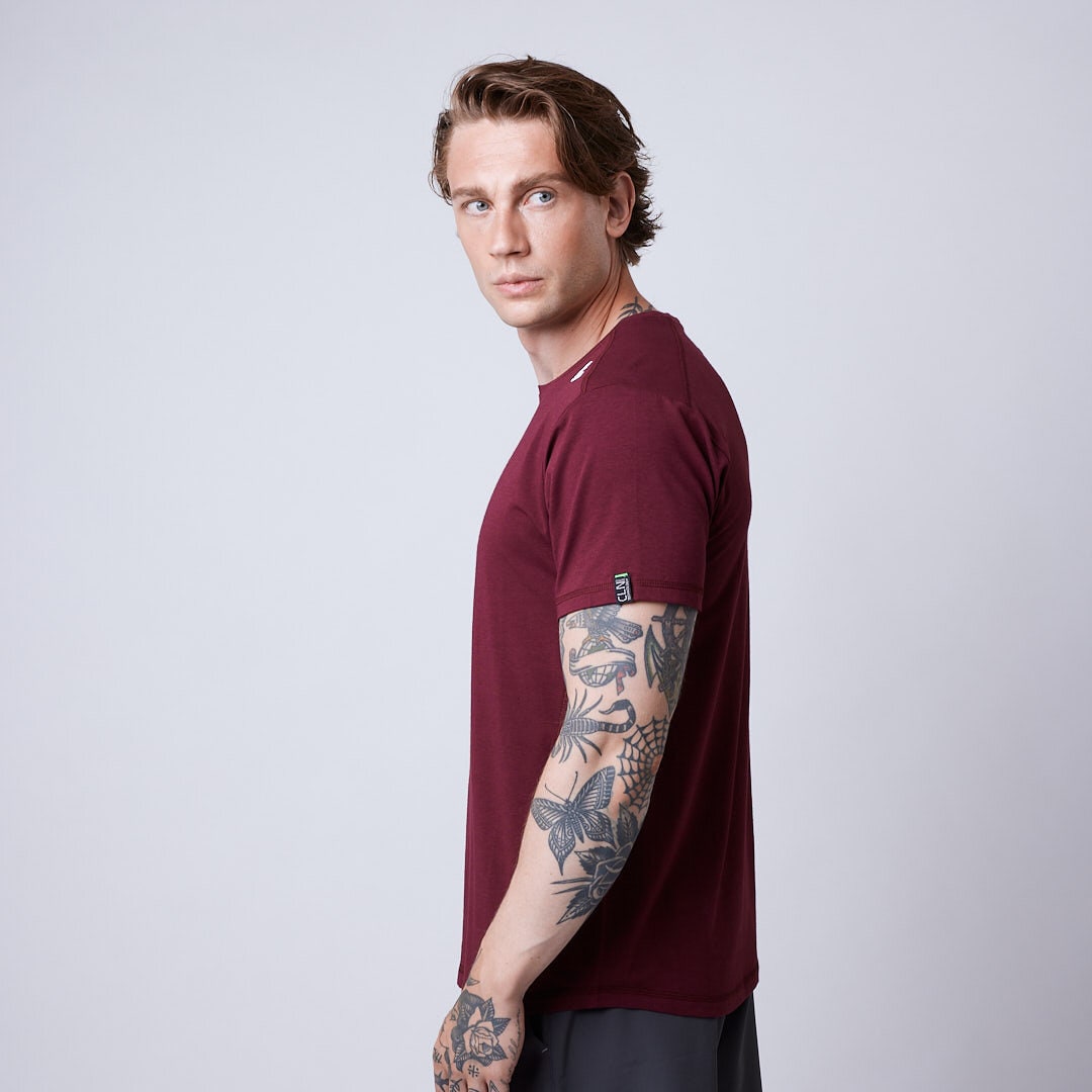 Trap bamboo t-shirt Dark red