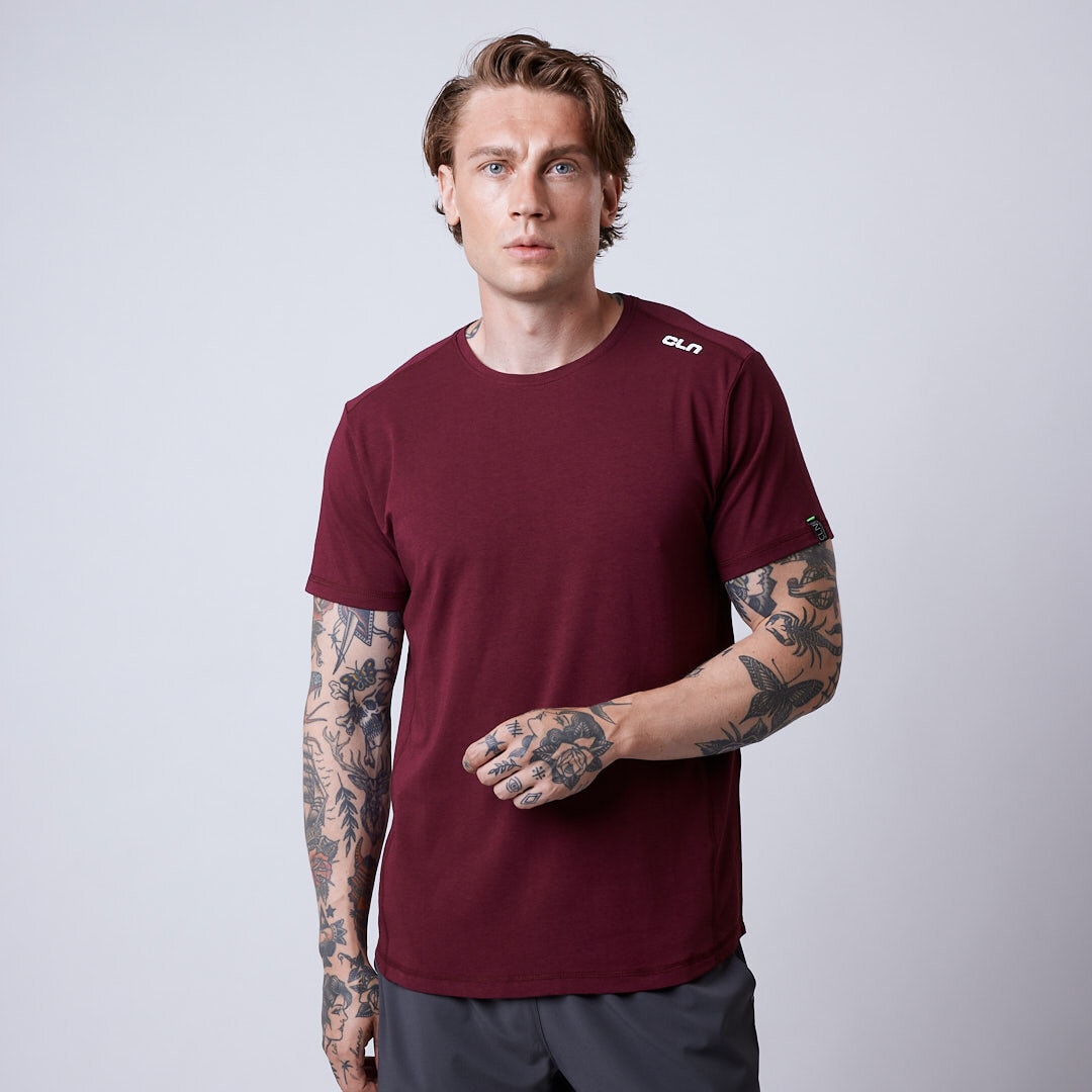 Trap bamboo t-shirt Dark red