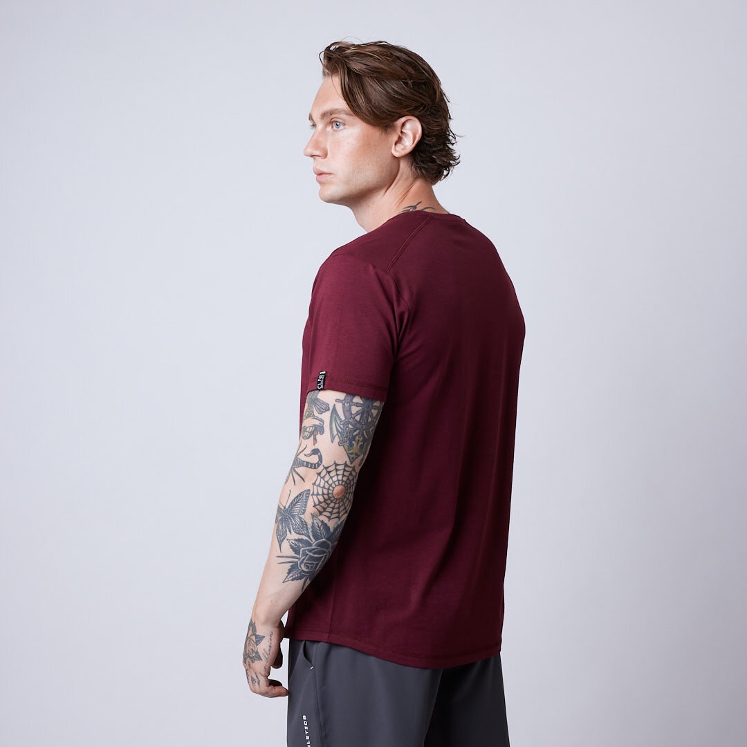 Trap bamboo t-shirt Dark red