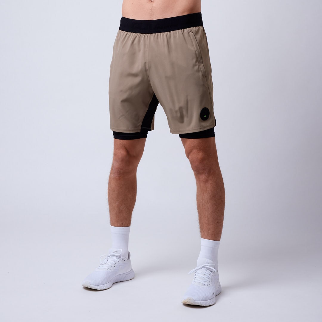 Rep 2 in 1 shorts Dark khaki