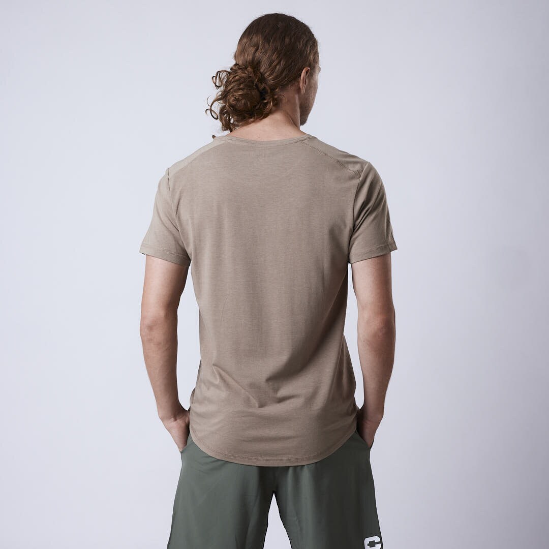 Flex bamboo t-shirt Dark khaki