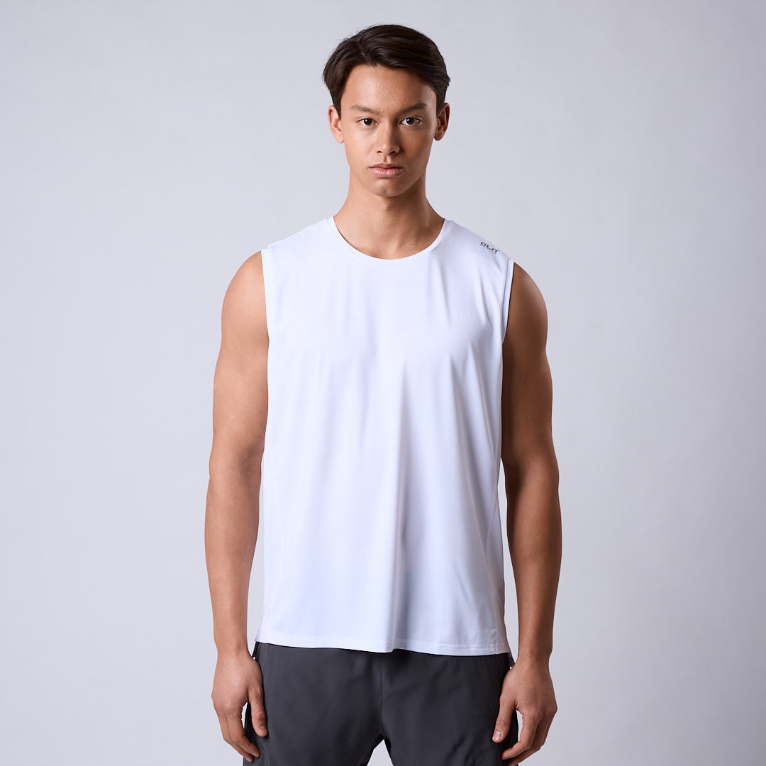 Pace mesh sleeveless White