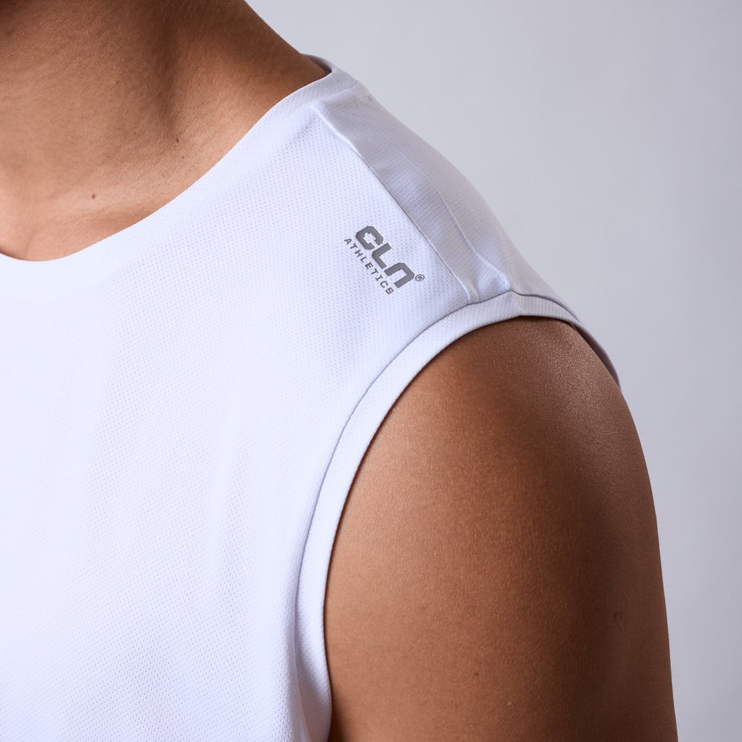 Pace mesh sleeveless White