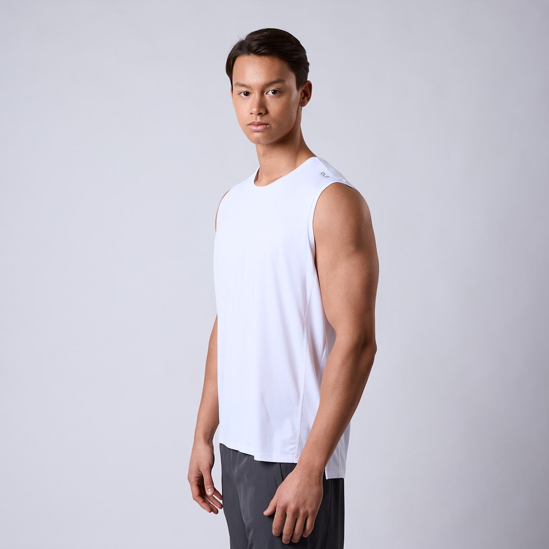Pace mesh sleeveless White