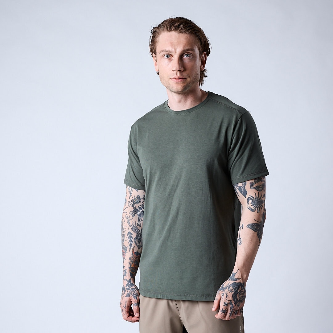 Bamboo t-shirt Men Moss green