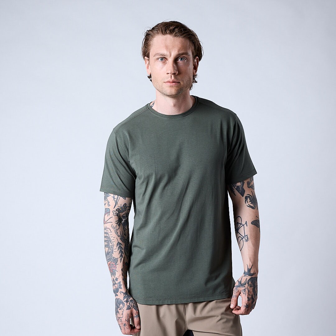Bamboo t-shirt Men Moss green