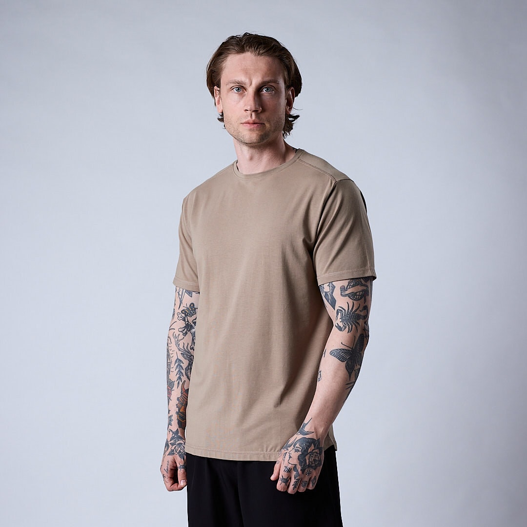 Bamboo t-shirt Men Dark khaki