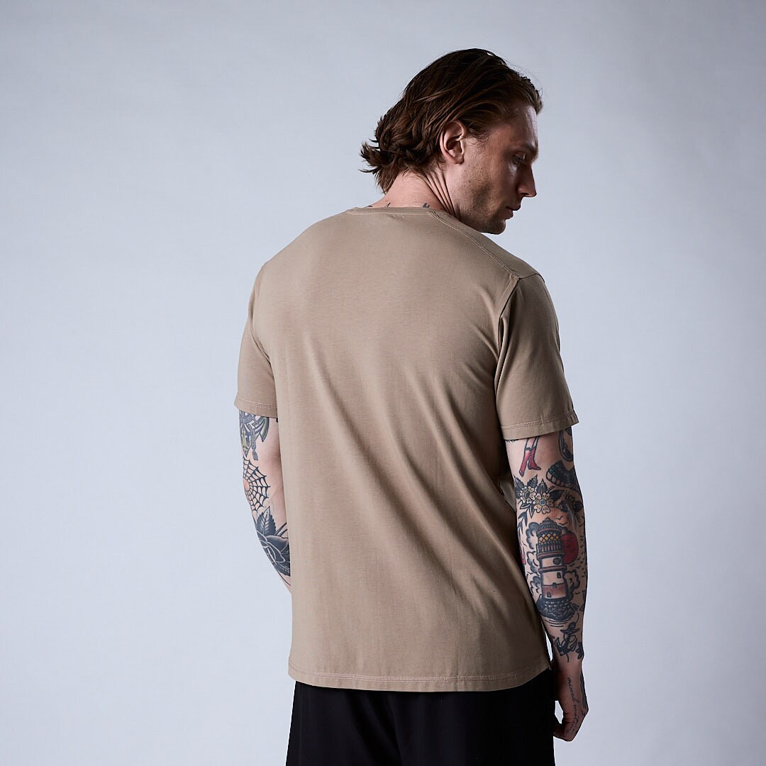 Bamboo t-shirt Men Dark khaki