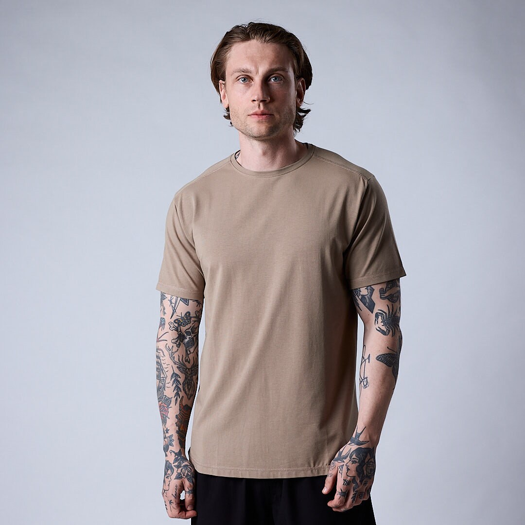 Bamboo t-shirt Men Dark khaki