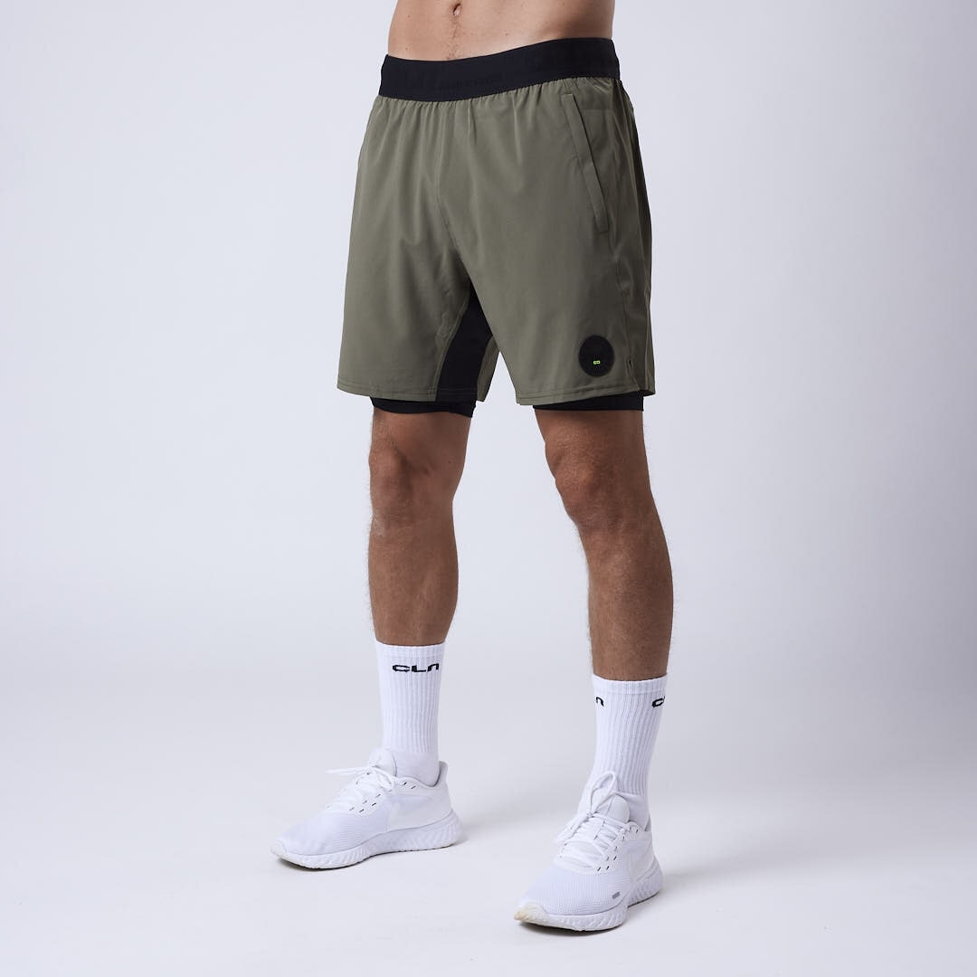 Rep 2 in 1 shorts Dusty olive