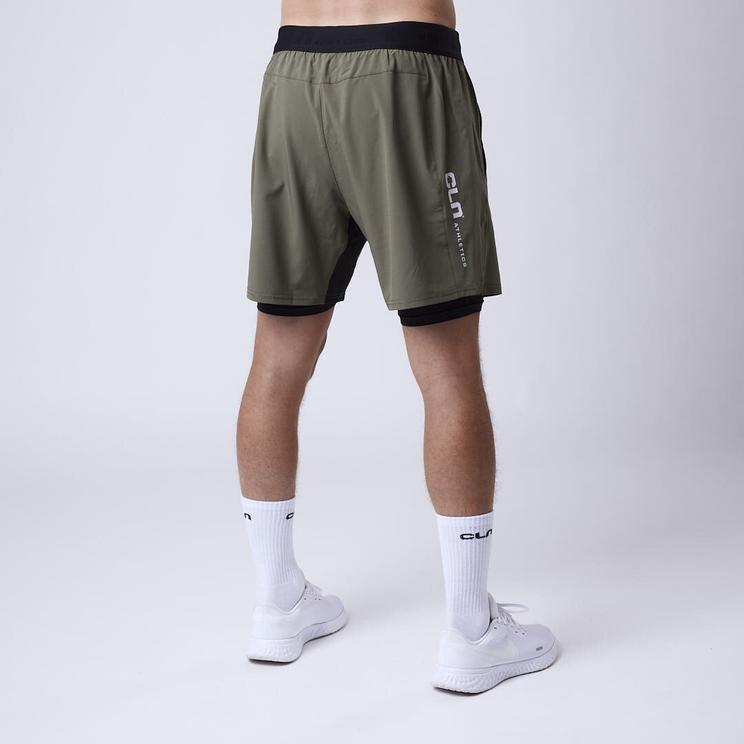 Rep 2 in 1 shorts Dusty olive