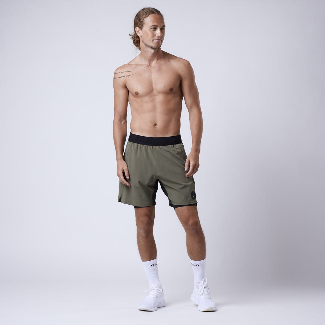 Rep 2 in 1 shorts Dusty olive