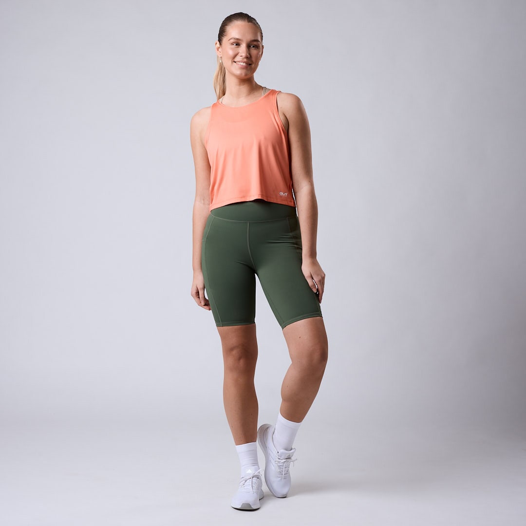 Fuse pocket biker shorts Moss green