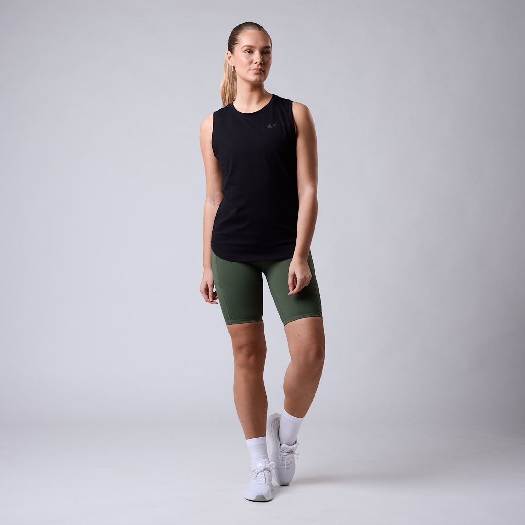 Fuse pocket biker shorts Moss green