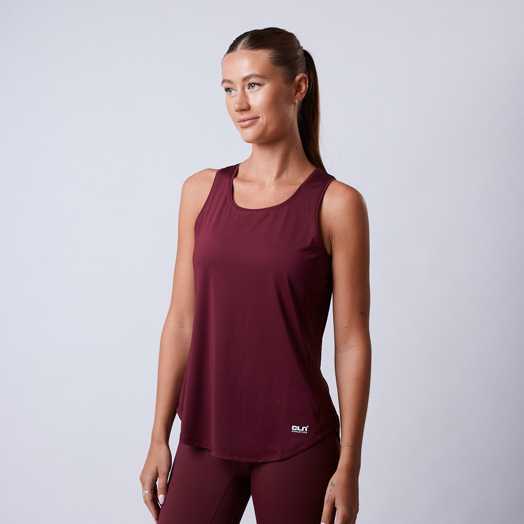 Leya tank Dark red