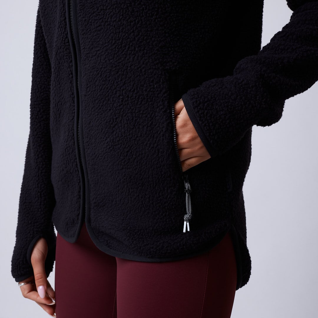 Line fleece jacket Black