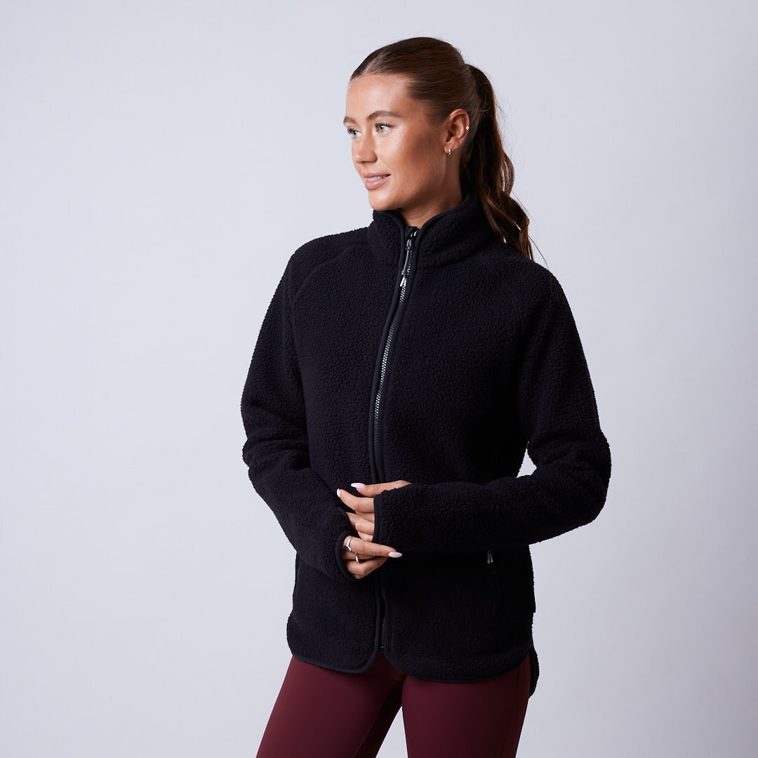 Line fleece jacket Black