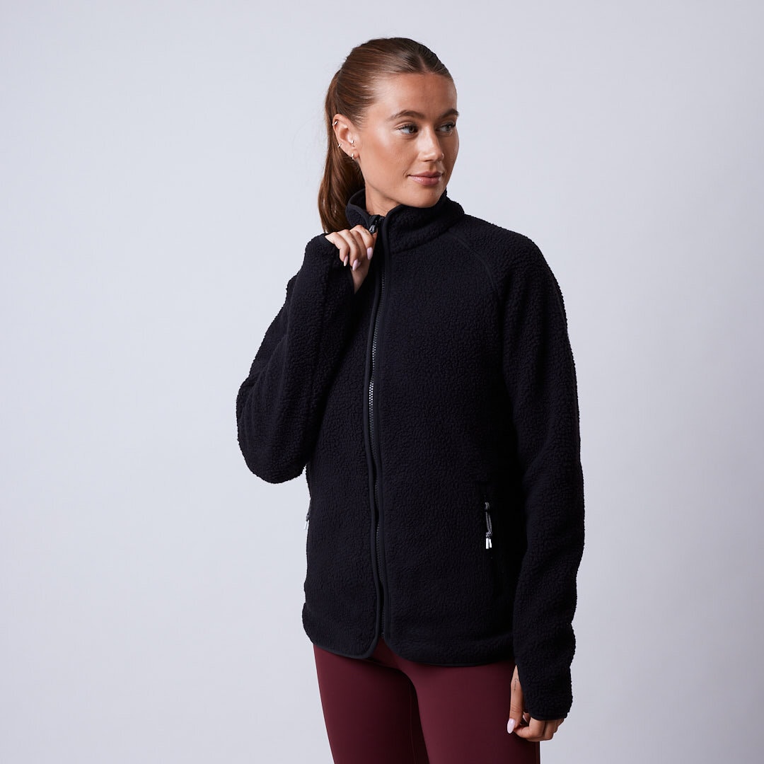 Line fleece jacket Black