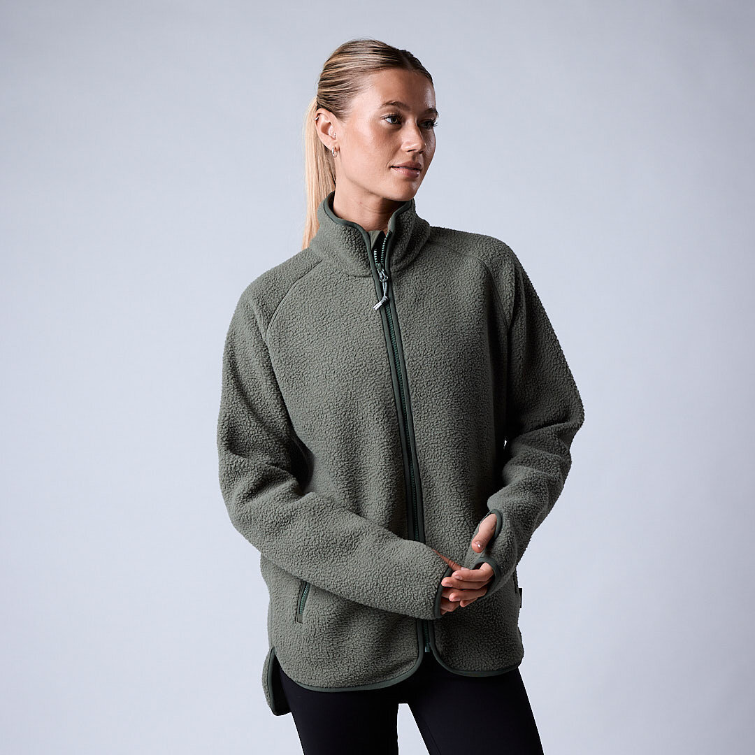 Line fleece jacket Moss green