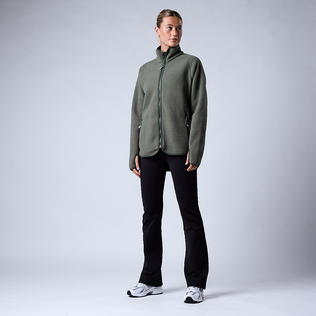 Line fleece jacket Moss green