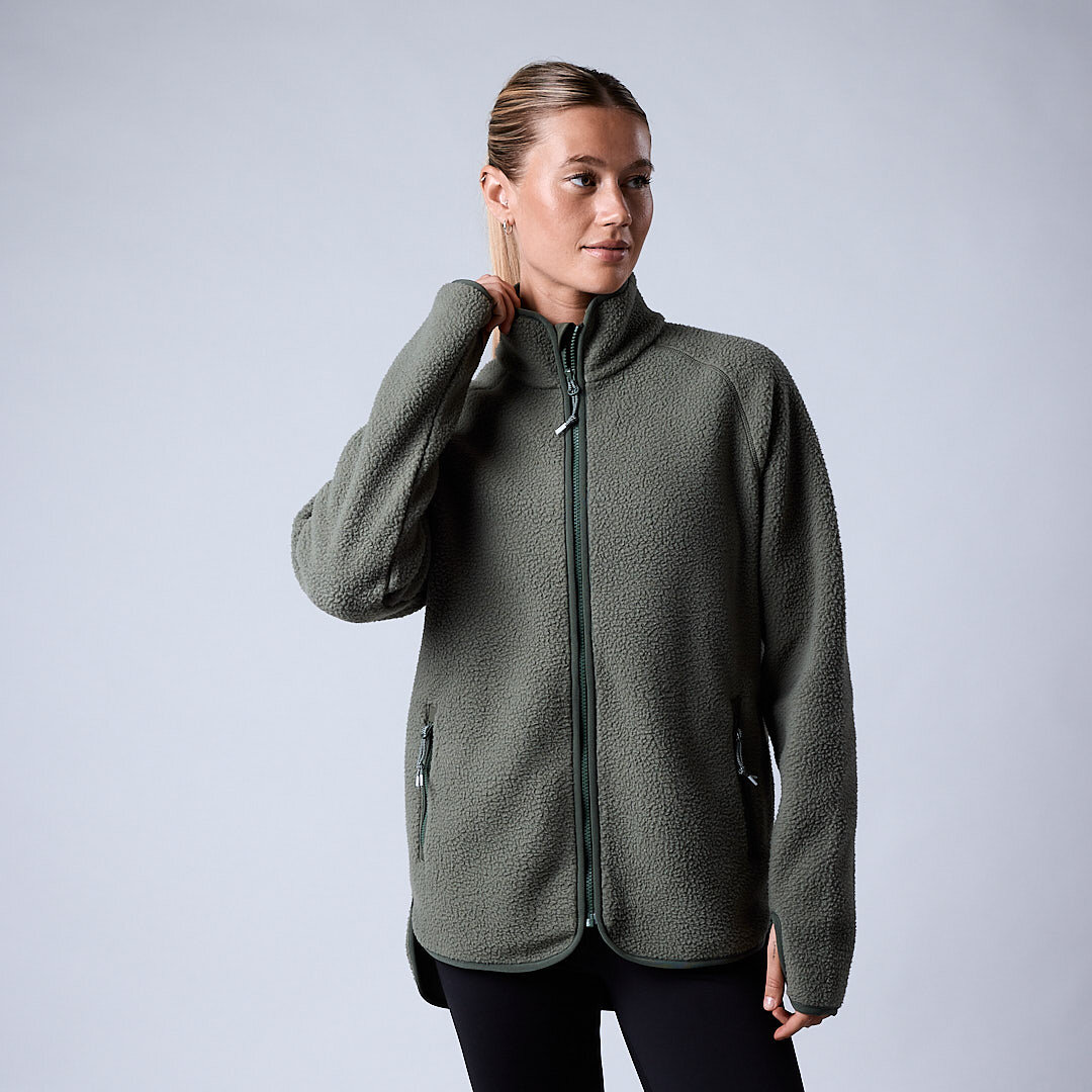 Line fleece jacket Moss green