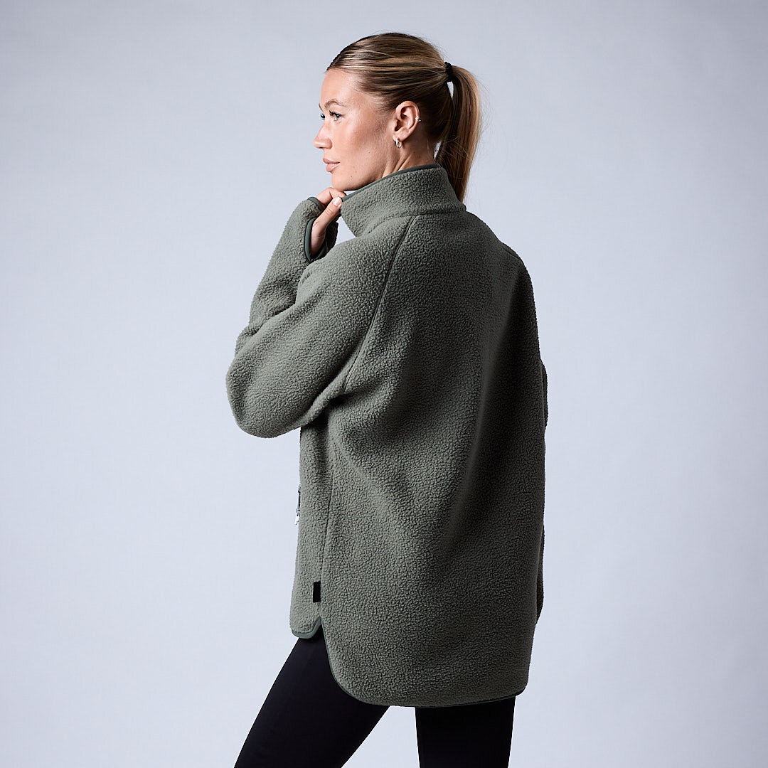 Line fleece jacket Moss green