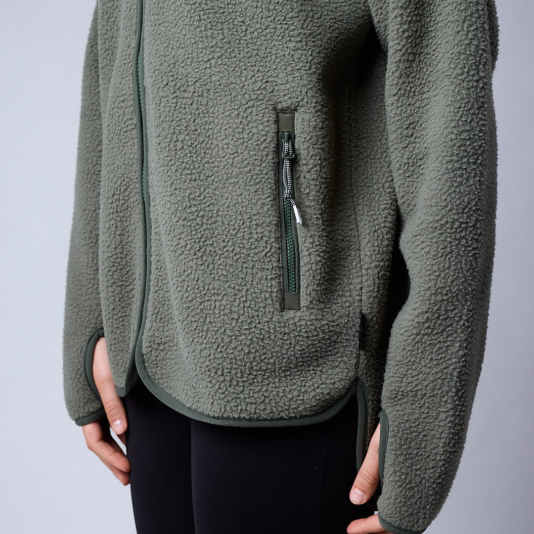 Line fleece jacket Moss green