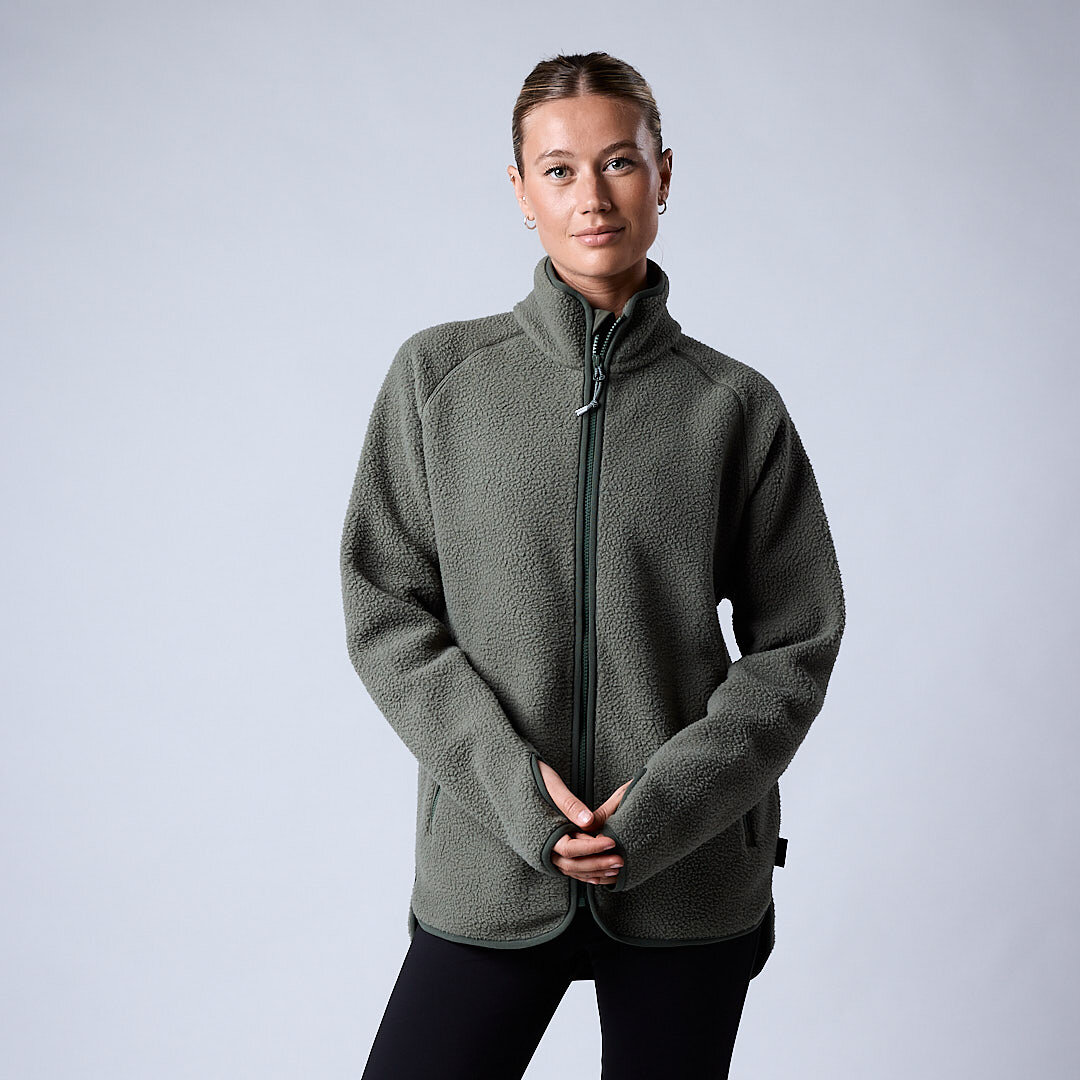 Line fleece jacket Moss green