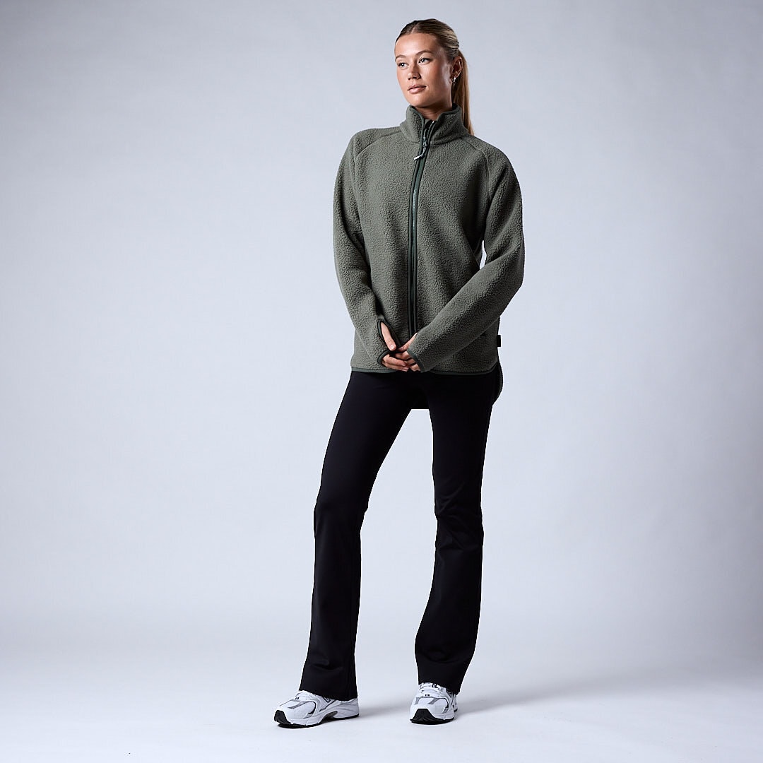 Line fleece jacket Moss green