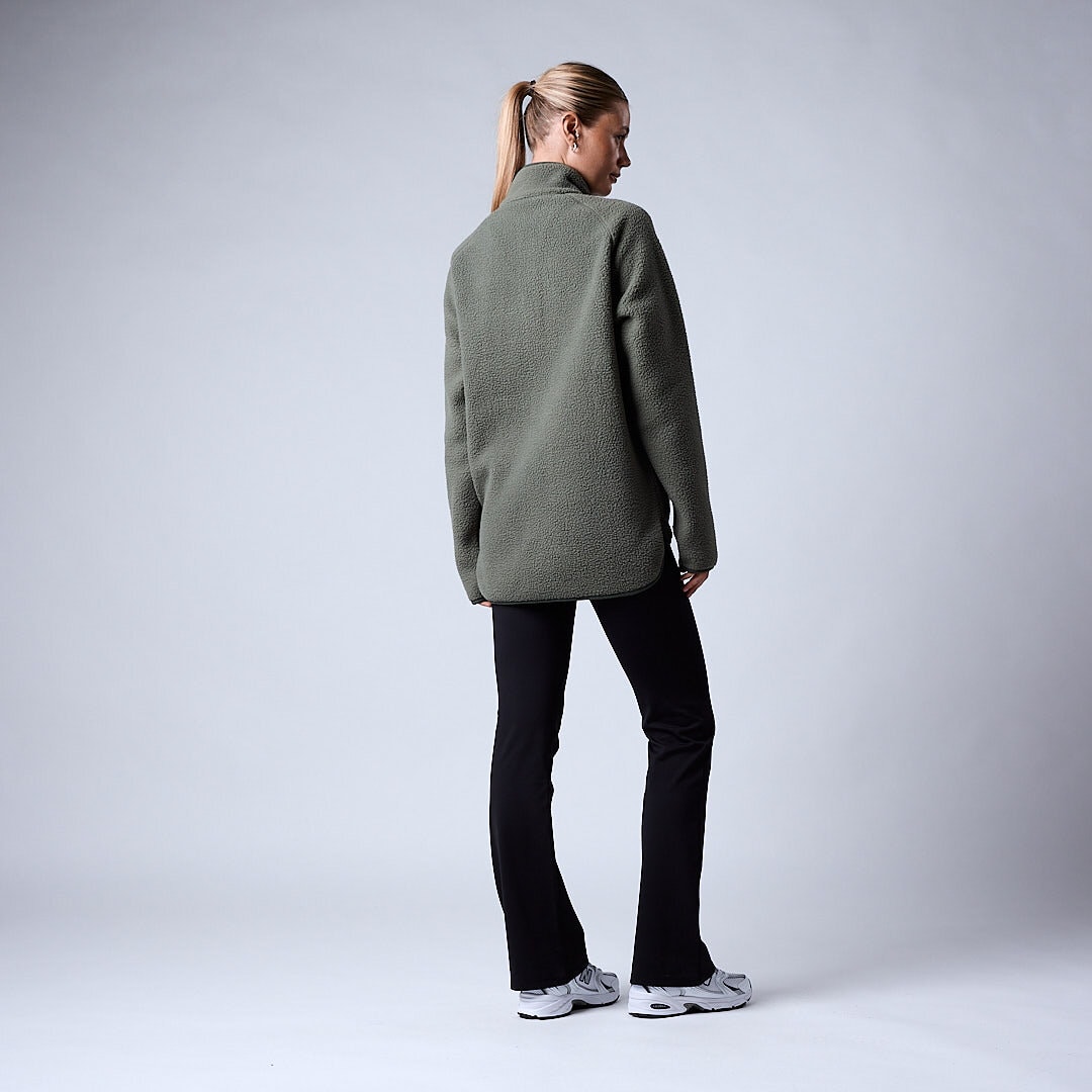 Line fleece jacket Moss green
