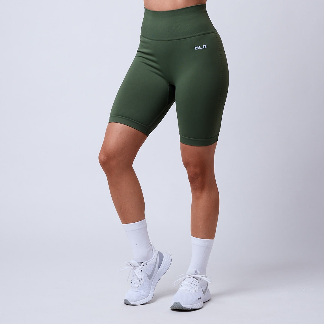 Victory seamless biker shorts Moss green