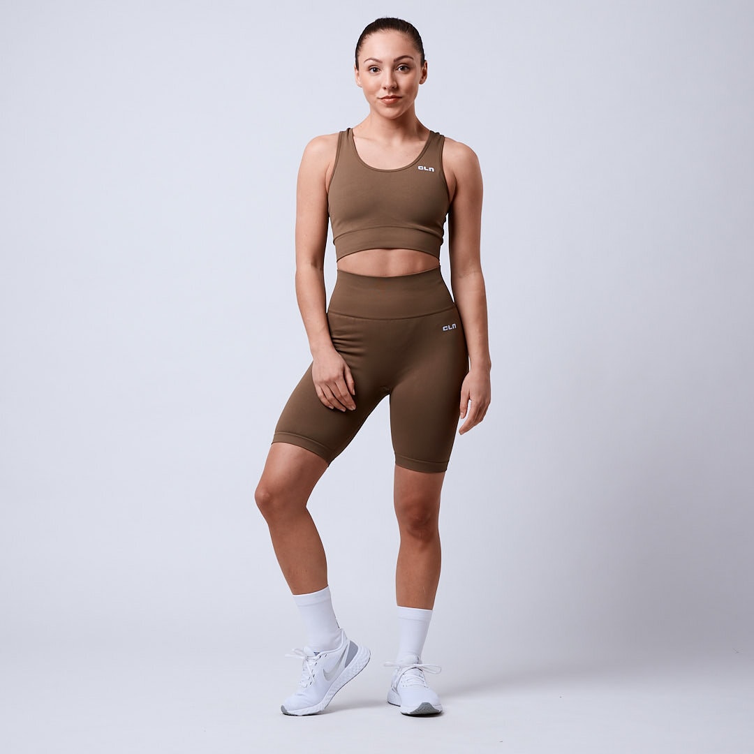 Victory seamless sports bra Stone