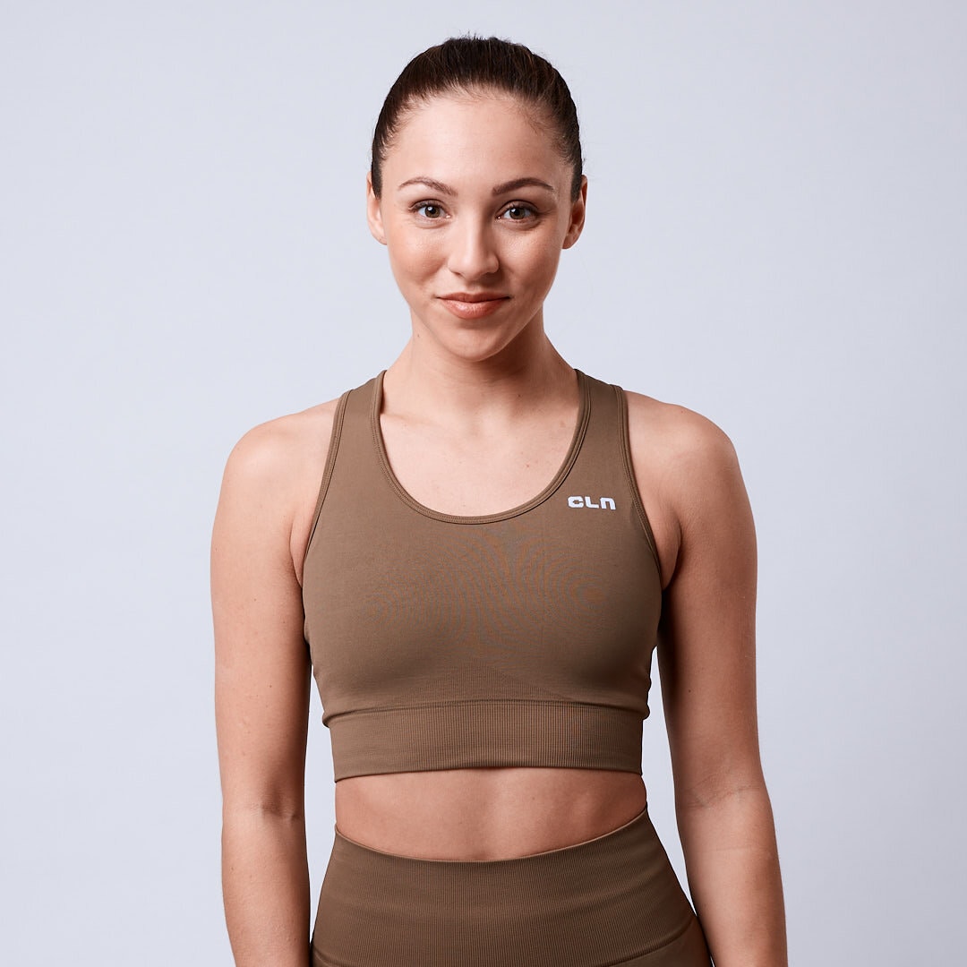 Victory seamless sports bra Stone