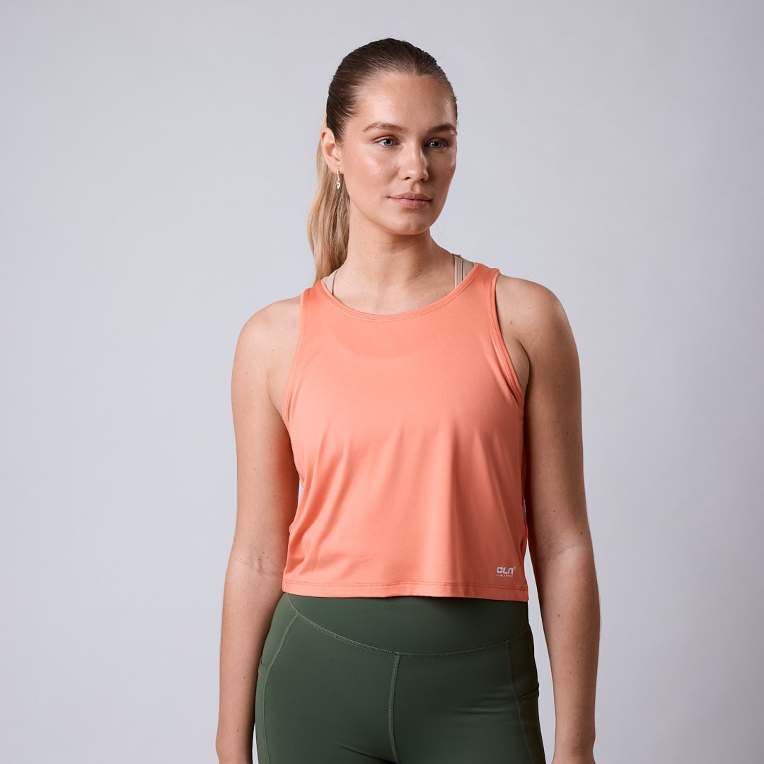 Lunar cropped tank Coral peach