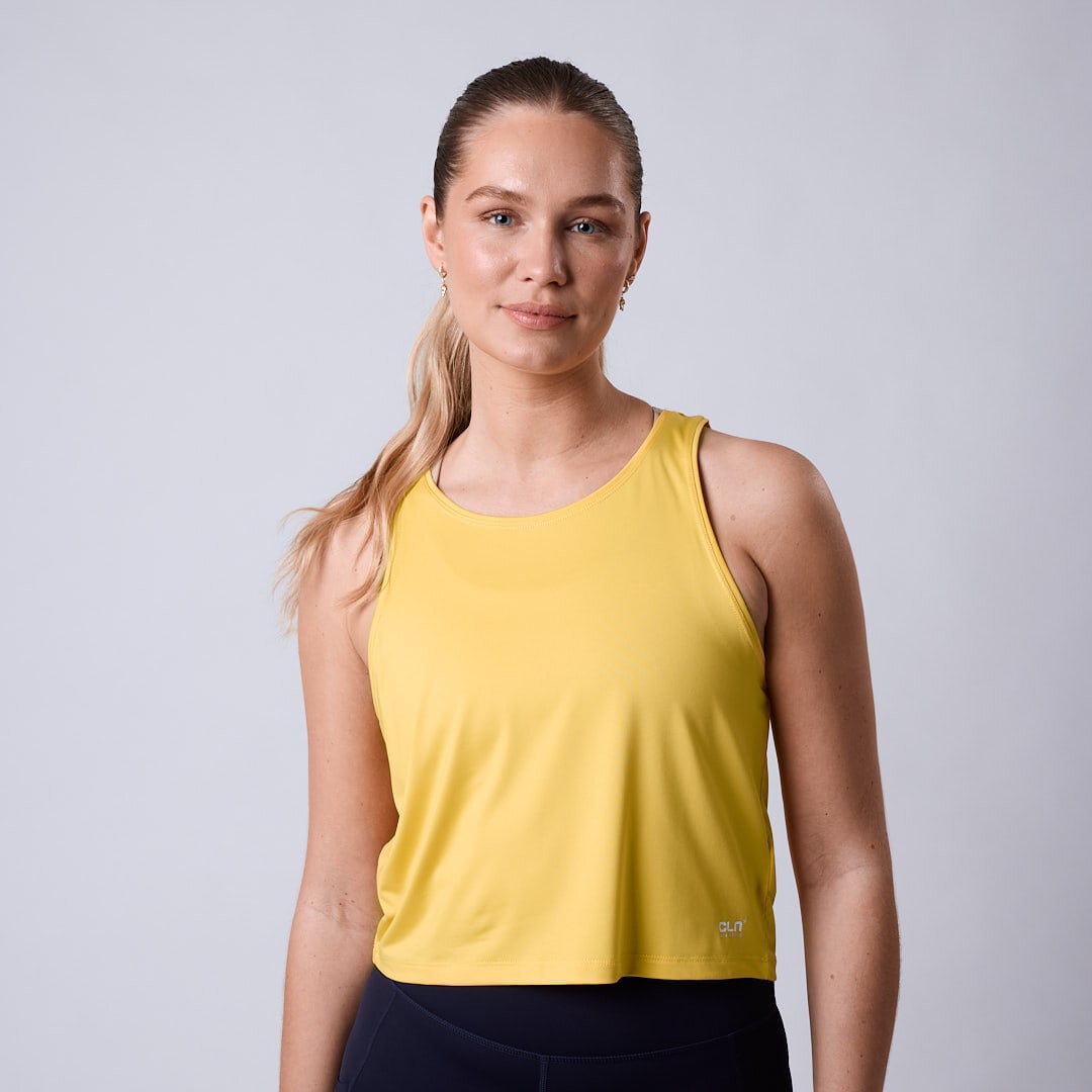 Lunar cropped tank Golden yellow
