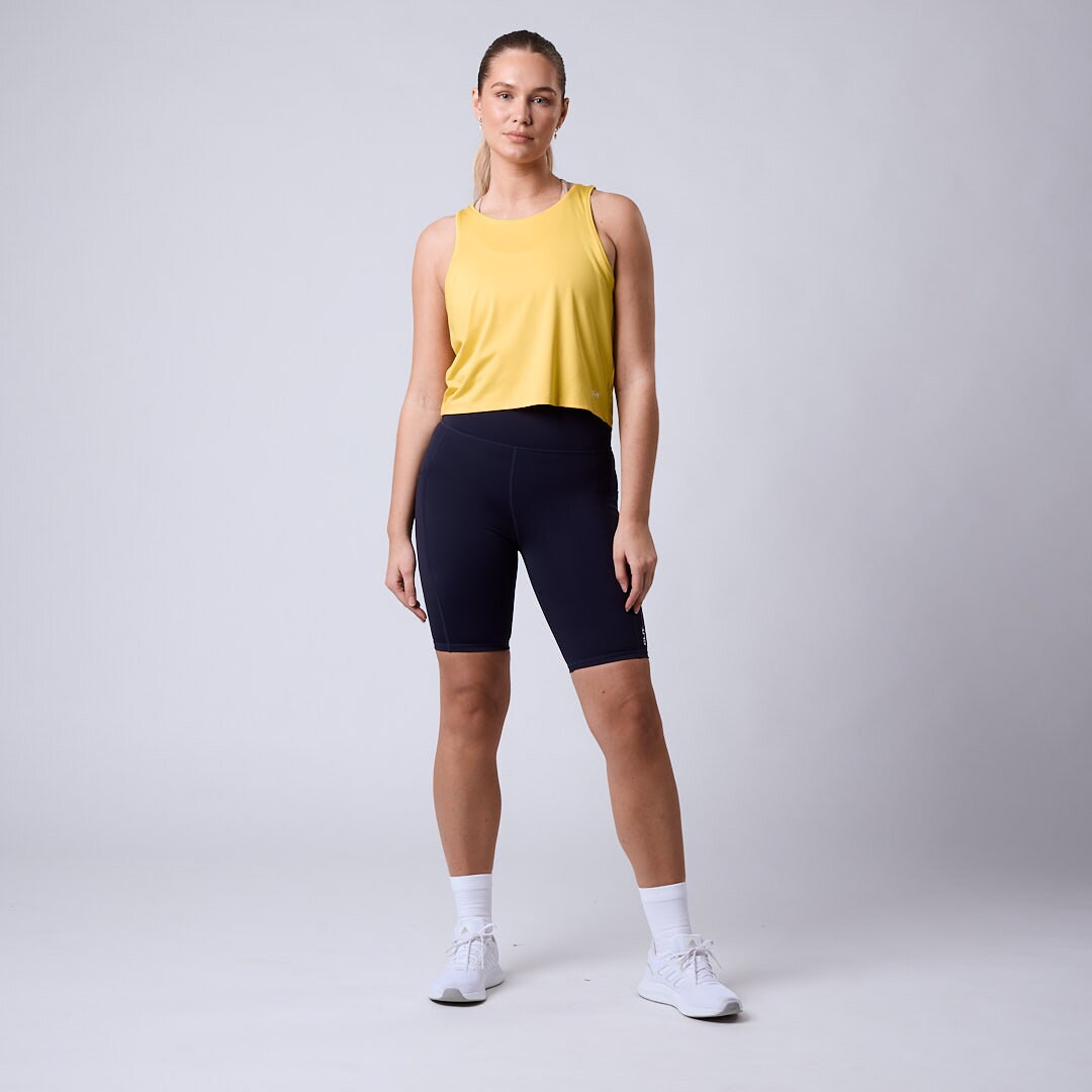 Lunar cropped tank Golden yellow