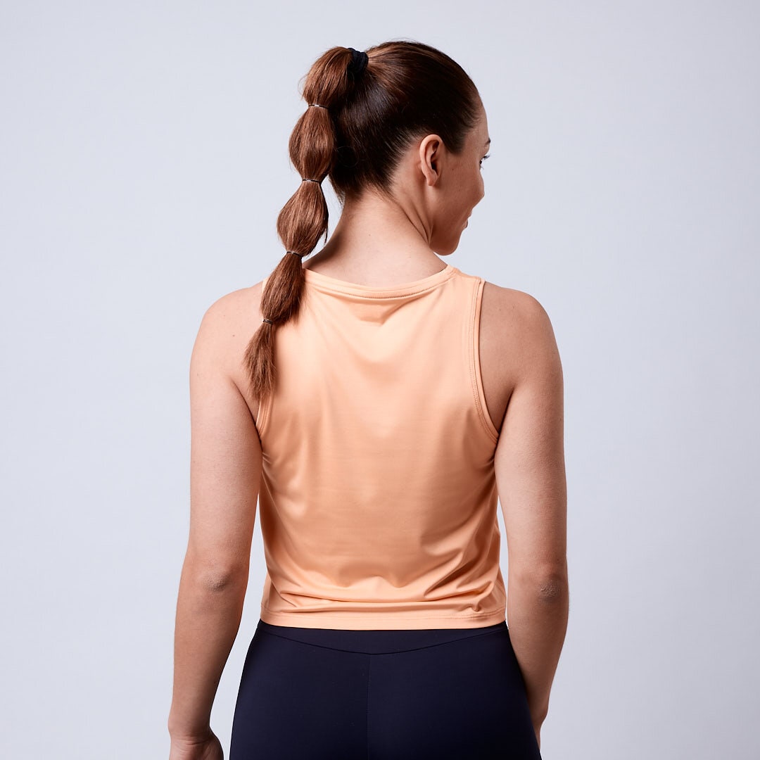 Lunar cropped tank Peach