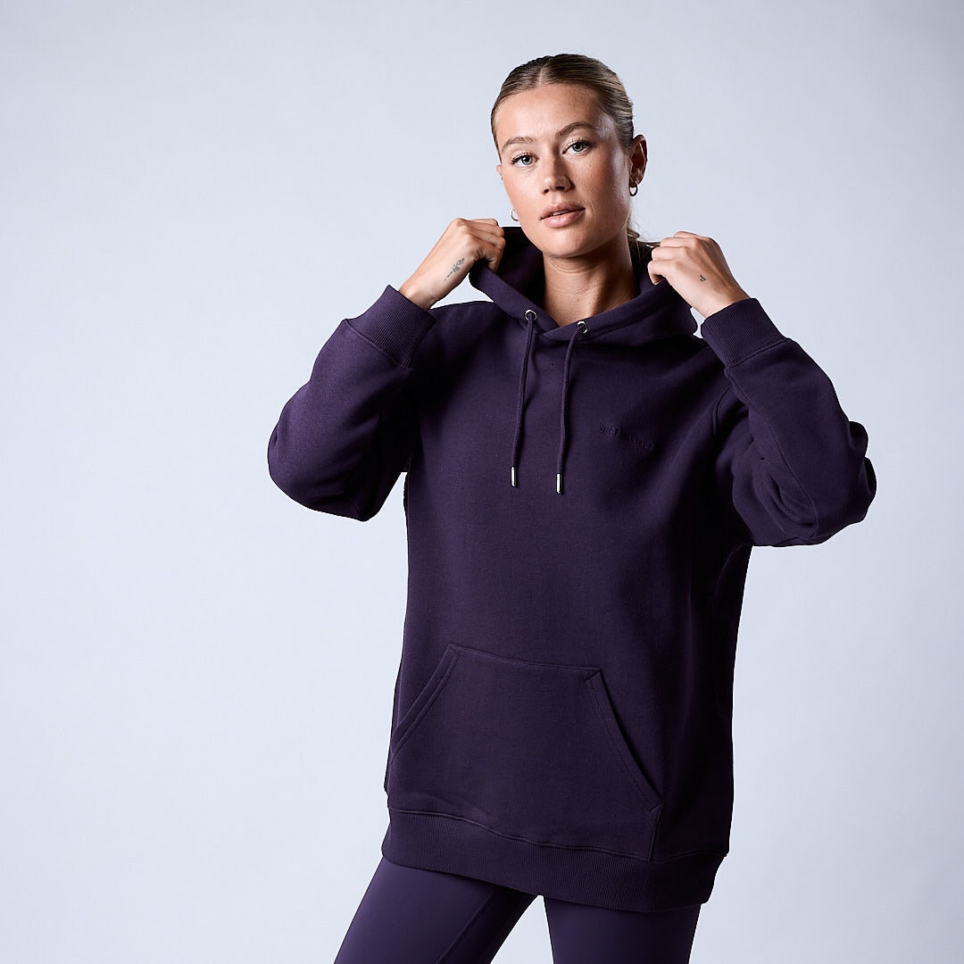 Core hoodie Wmn Dark plum