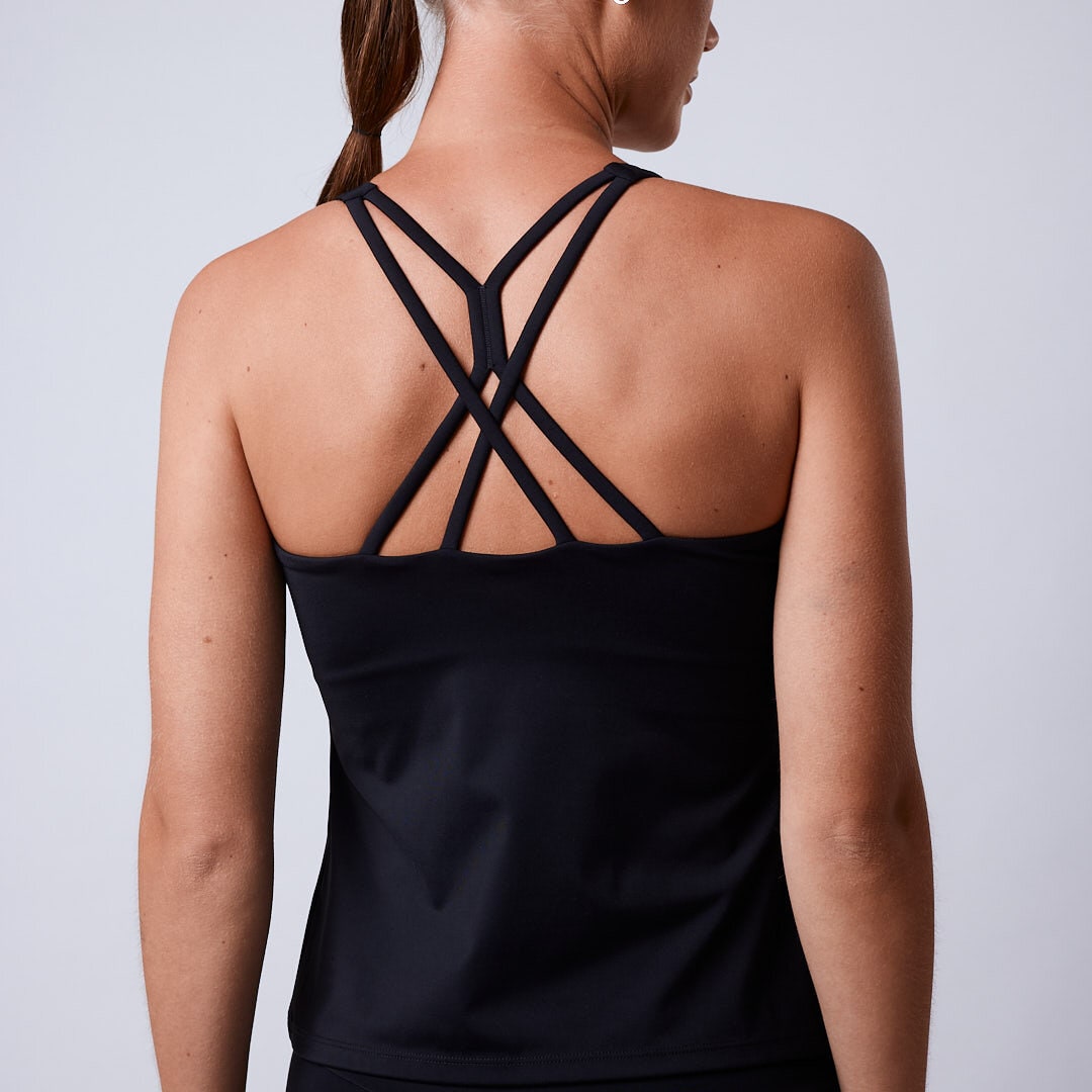 Fuse singlet 2 in 1 top Black