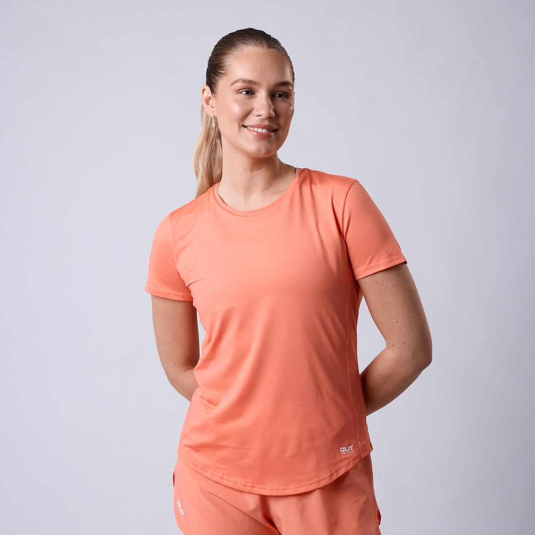 Breeze mesh t-shirt Coral peach