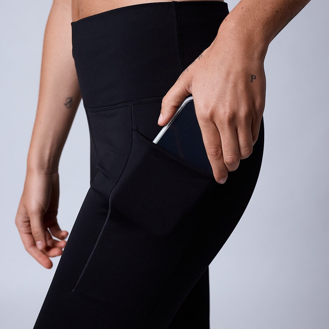 Warm pocket tights Black