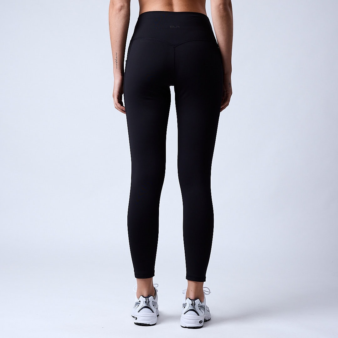 Warm pocket tights Black