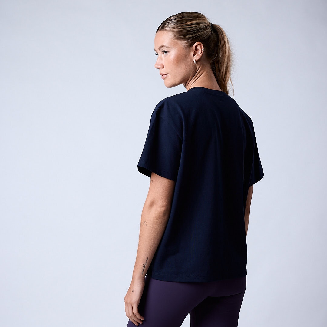 Core relaxed t-shirt print Wmn Navy