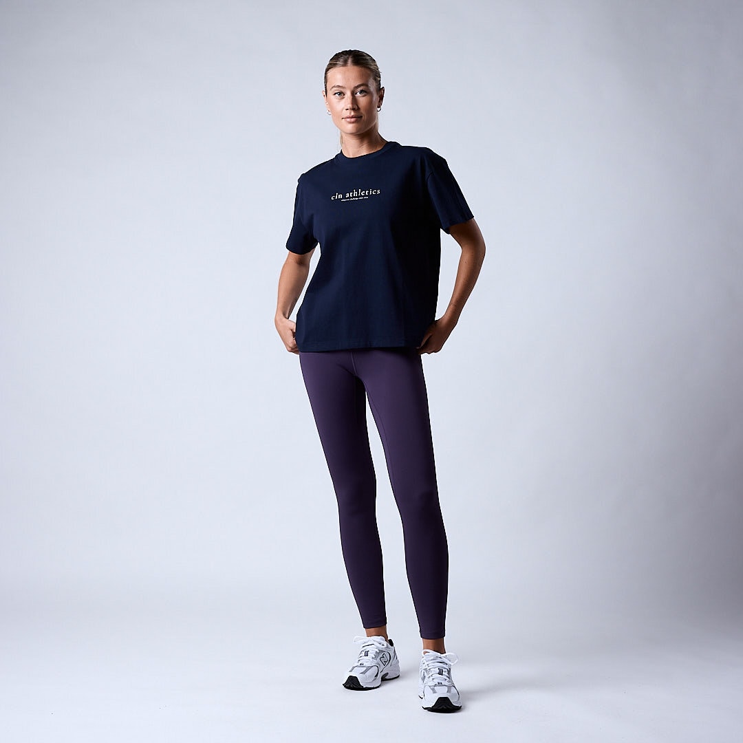 Core relaxed t-shirt print Wmn Navy