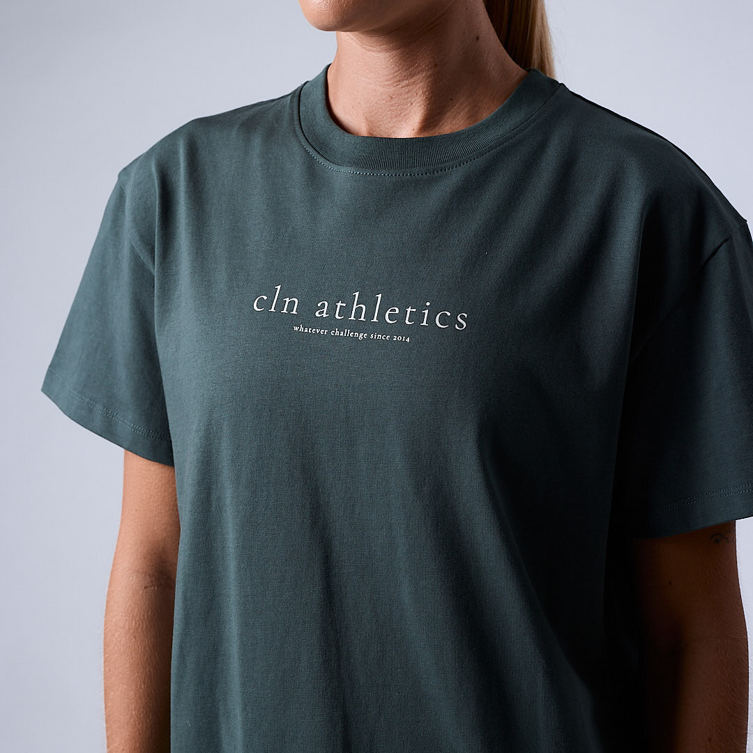 Core relaxed t-shirt print Wmn Moss green