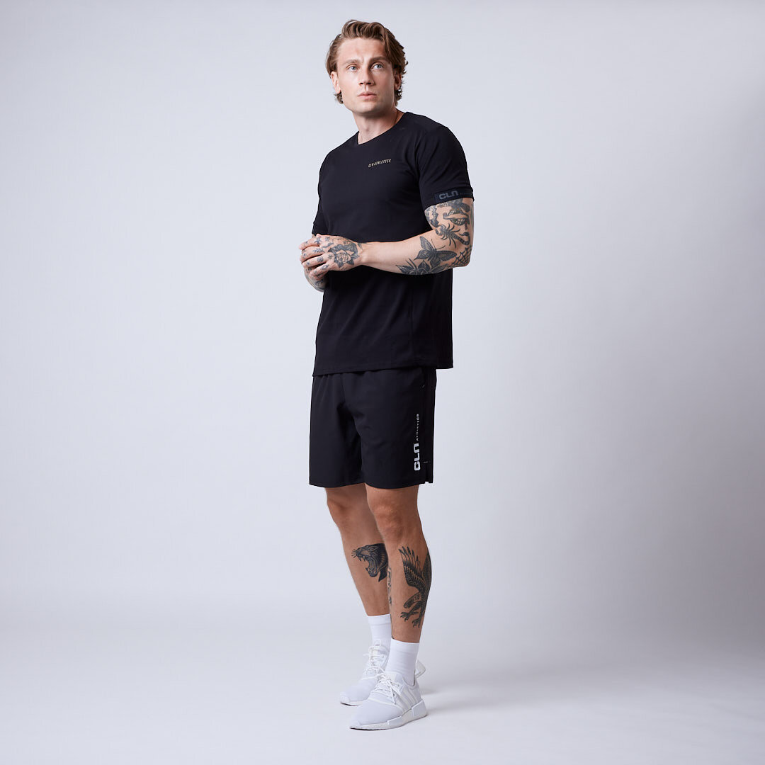 Dino stretch shorts Black