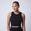 Siri ribbed seamless top Black